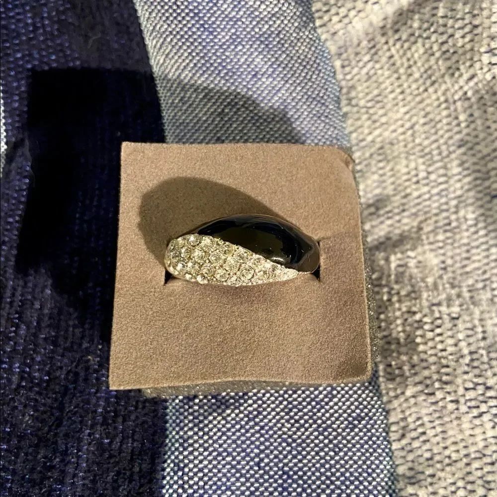 Black & White Pave RING Size 10 NIB